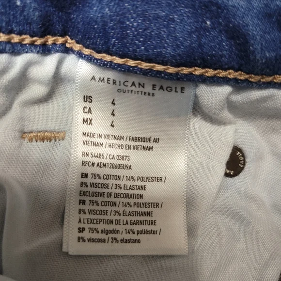 Women's American Eagle Hi Rise Shorty Button Fly Shorts Sz 4 - Picture 6 of 6